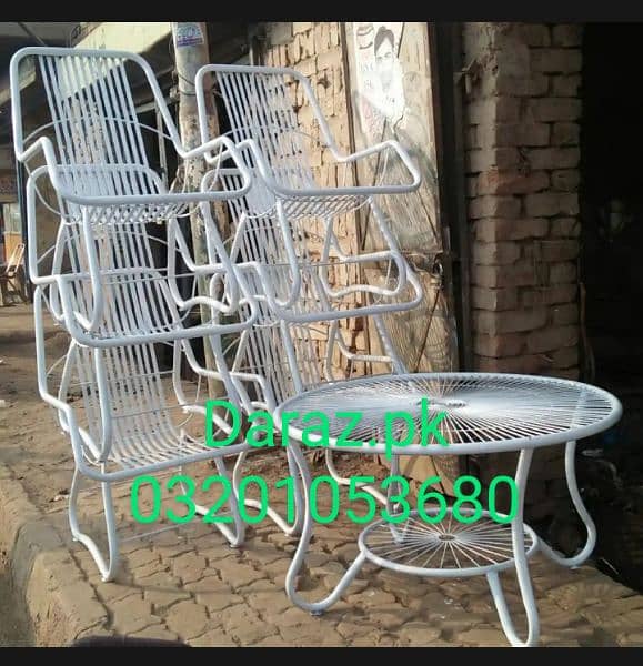 iron garden chairs table outdoor furniture 1