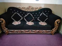 Sofas set in black color