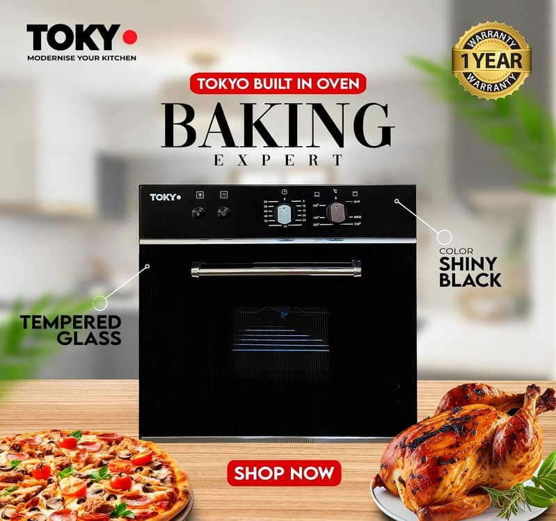 High Quality TOKYO Gas Built-in Oven (B - Black) And Made Black- 1