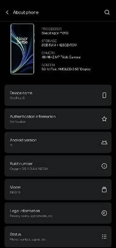 OnePlus 8 Dual Sim Global model