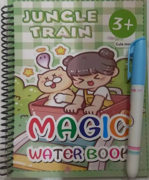 pack of 3 Magic Reusable Water Coloring Books with Markers 6