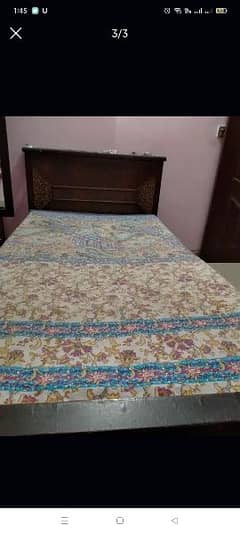 bed with mattress + furniture for sale