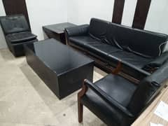 sofa cum bed, single seater sofa & glass tables