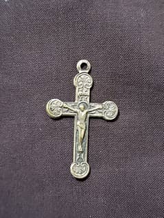 Antique large filigree cross necklace 1957