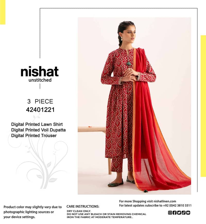 NISHAT SUMMER LAWN collection 2024 14
