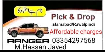 Pick and drop services available in all Islamabad/pindi