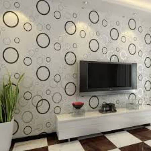 Pvc panel,wallpaper,ceiling,wood vinyl floor, blind,grass,paint,tvunit 3