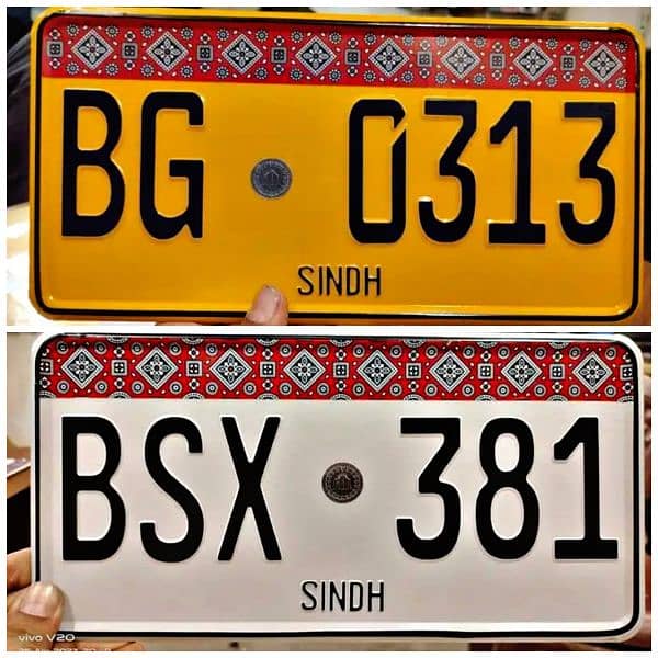 rounded number plates & embosed 03473509903 13