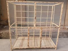 Big Size Wood Bird Cage || Pigeon Cage |
