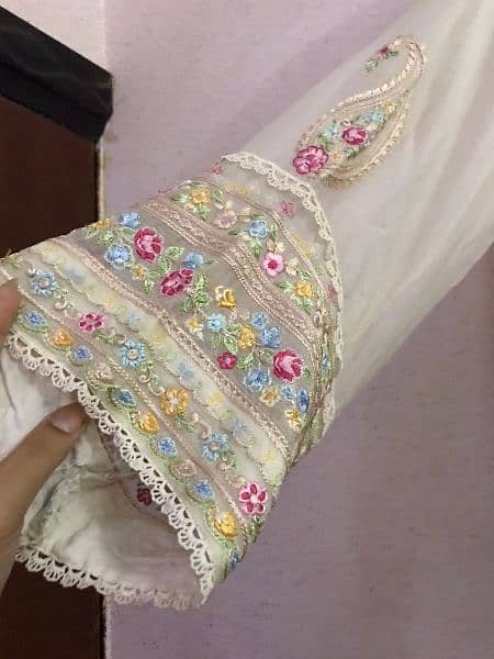 original Agha Noor brand 3 piece embroided suit. 2