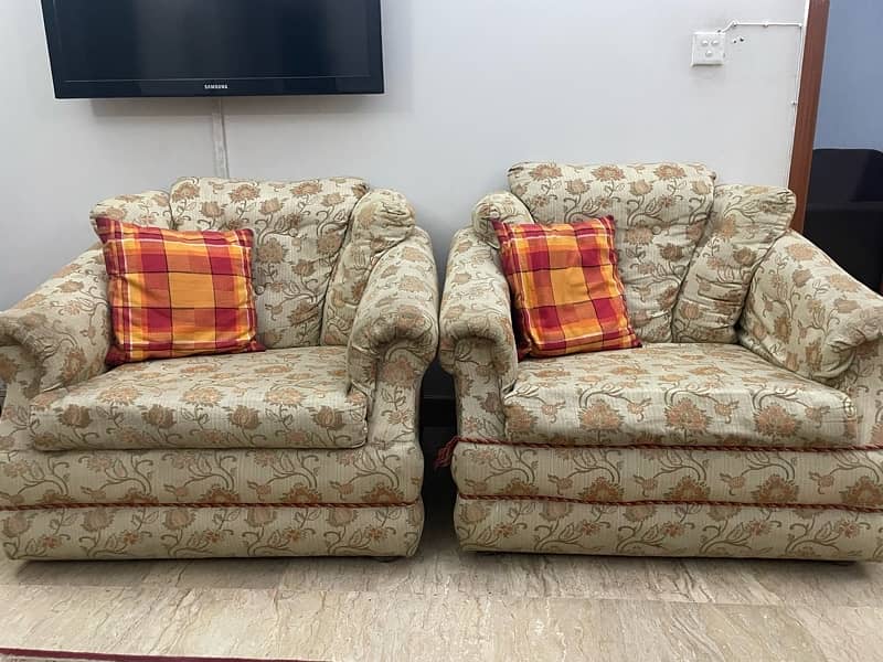sofa set ( 2seater sofa and (2) single seater) 1