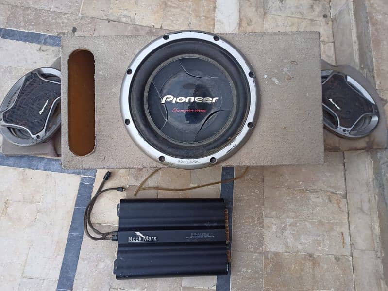 amplifier 3000 watts Woofer with speaker complete set 0