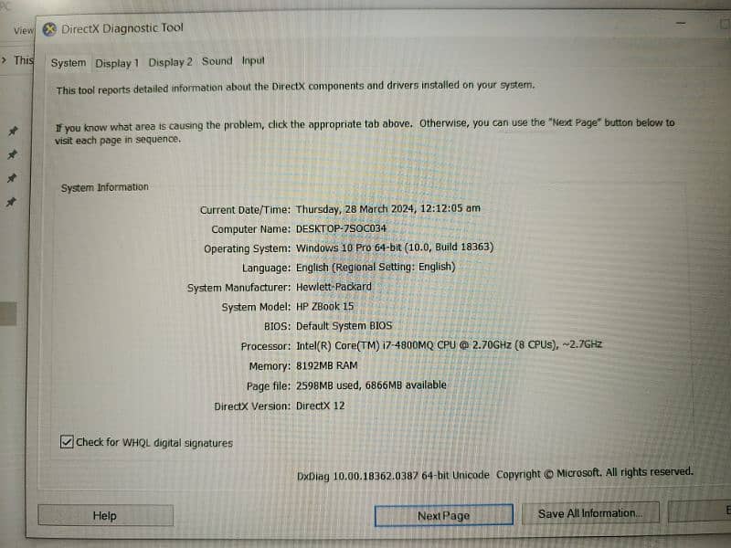 HP Zbook 15: i7 4th Gen vPro with 2GBs Nvidia GPU 2