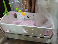 Baby Fancy Cot With Mosquito Net