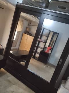 2 door full mirror wardrobe