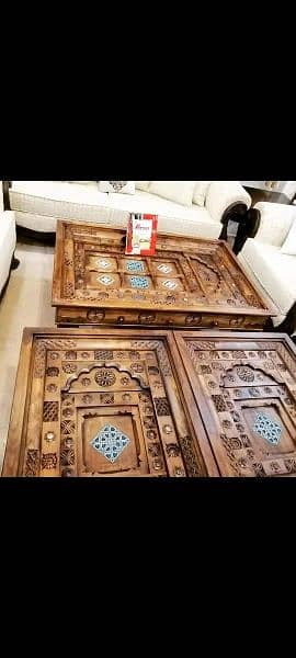 coffee tables Swati hand carved 2