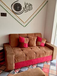 Seven Seater Sofa Set with molty foam and three seater sofacum bed