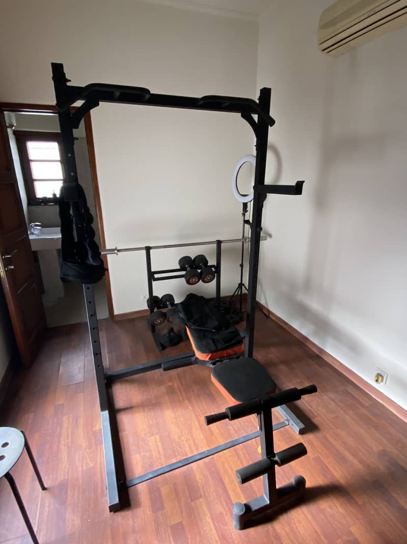 Home Gym Set - Pull-Up Bar + Bench + Weights 0