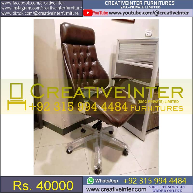 Office Executive Revolving Chair Staff Study Desk Table Manager CEO 1