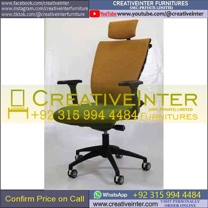 Office Executive Revolving Chair Staff Study Desk Table Manager CEO 11