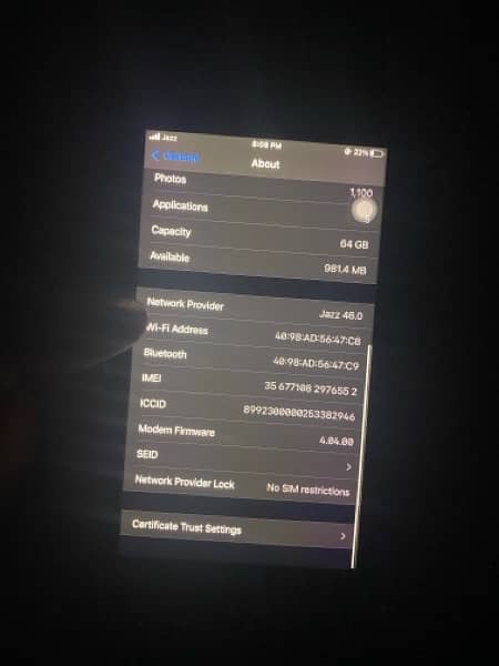 IPhone 8 Plus with 64 GB 9