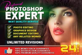 Do any type of Photoshop Photo Editing& Document Editing within 1 Hour