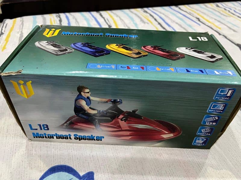 L18 | Motorboat Speaker| Box Packed | MP3 | Radio 6