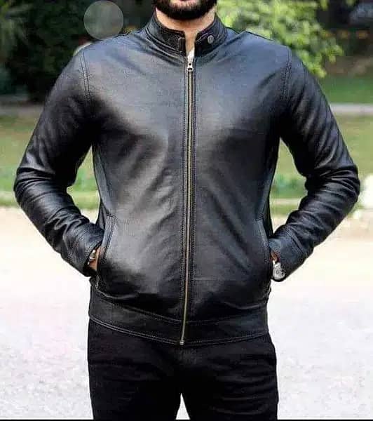 Mens Original leather jacket | Black Gents Pure Leather Fashion Jacket 0