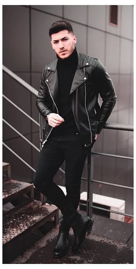 Men Leather jacket | Best Pure cow Orginal Biker Leather Jacket 0