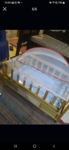 baby cot plus swing just in 18000