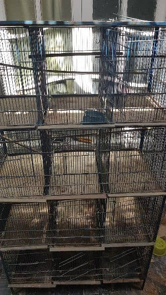 12 portioned ganvanized cage 1