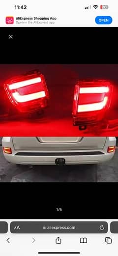 Toyota Land Cruiser Rear Bumper Reflector Lava light 2016-2021