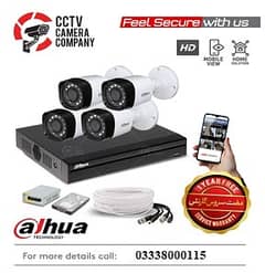 4 CCTV Camera of Dahua Package 0