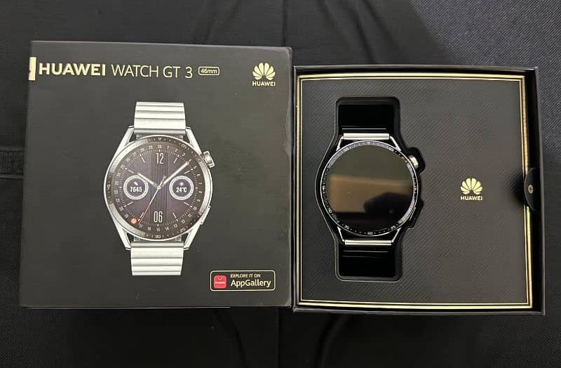 HUAWEI Watch GT 3 (46mm) Bluetooth Smartwatch Elite Stainless Steel 0
