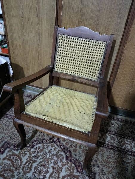 Set of 4 Sheeham wood chairs 2