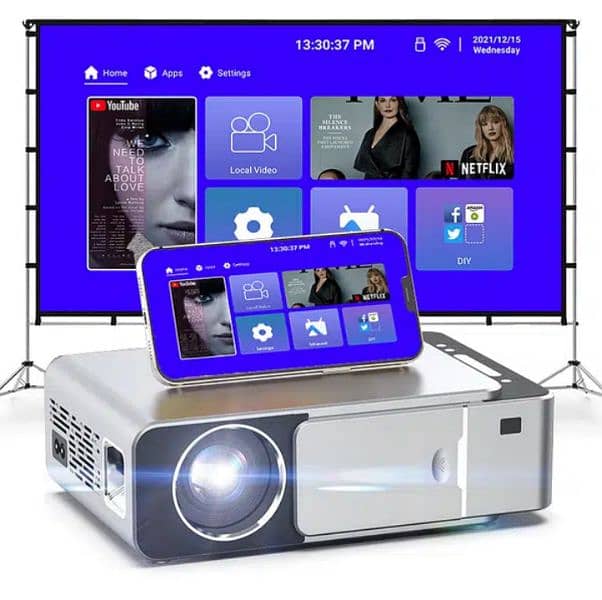 NewT6 Android 10.0 V Wifi Smart Optional Support 1080p Hd Projector 1