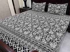 3 Pcs Cotton printed Double Bed Sheet