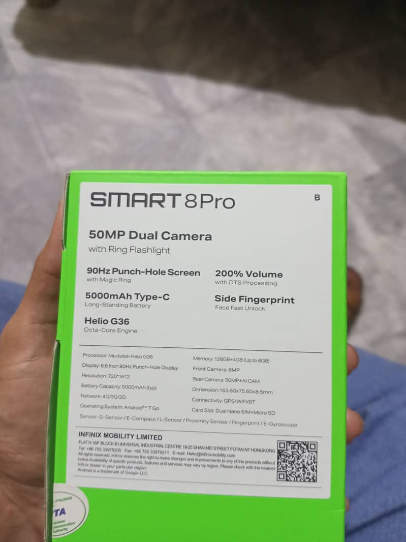 Urgent sell Infinix smart 8 pro (4+4 Ram, 128 Rom) 1