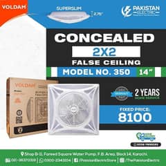 False Ceiling Concealed Fan | 14 " Voldam