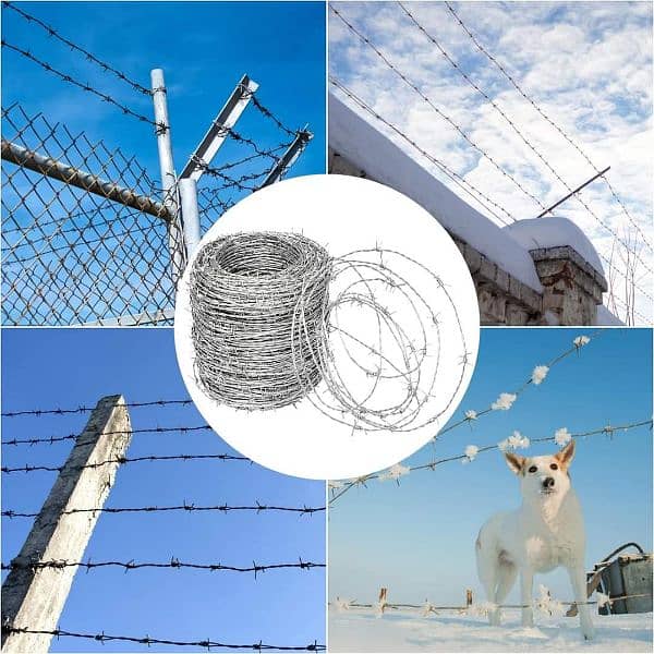 chain link fence razor wire barbed wire security mesh jali pipe 5