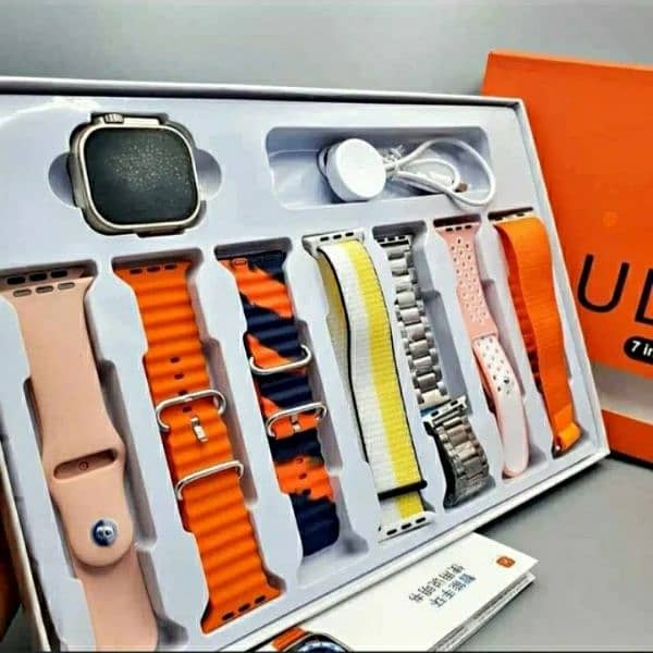 Eid special promotion. . 7 in 1 Ultra Smart Watch With Extra 7 Straps. 1