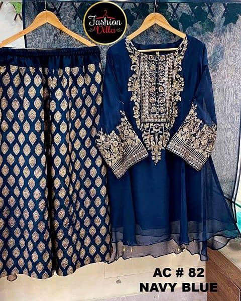 Shirt Embroidery  With Printed Trouser And Dupatta 3Pc 4
