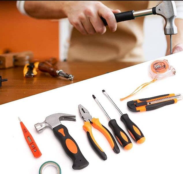 (cash on delivery) 9pcs home repairing tools set kit 2