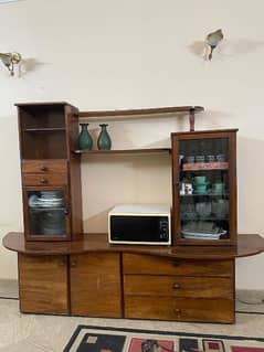 dinning table console and cabinets,