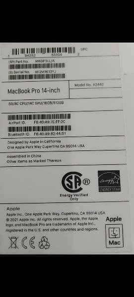 MacBook M1 Pro 2021 16GB 512GB 14.2" Display MKGP3LL/A With Box 4