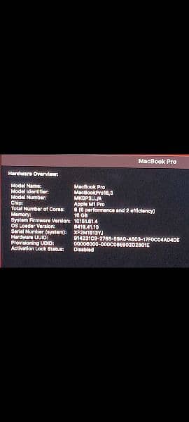 MacBook M1 Pro 2021 16GB 512GB 14.2" Display MKGP3LL/A With Box 16