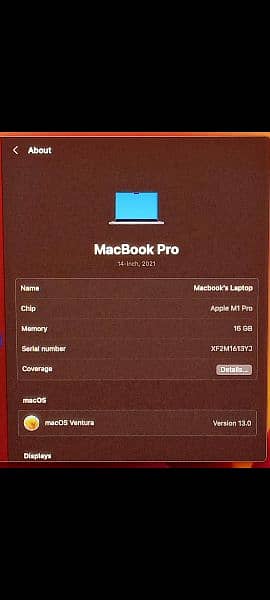 MacBook M1 Pro 2021 16GB 512GB 14.2" Display MKGP3LL/A With Box 18