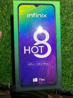 infinix hot 8 with complete box and orignal charging adapter