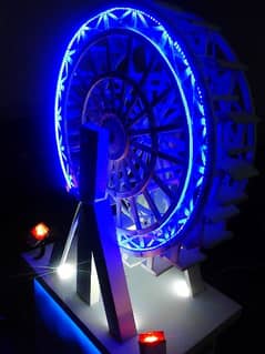 Handcrafted Cardboard Ferris Wheel with Lights and Sound System