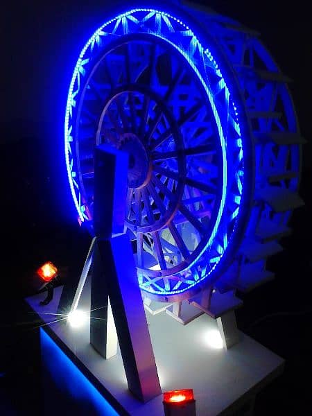 Handcrafted Cardboard Ferris Wheel with Lights and Sound System 0